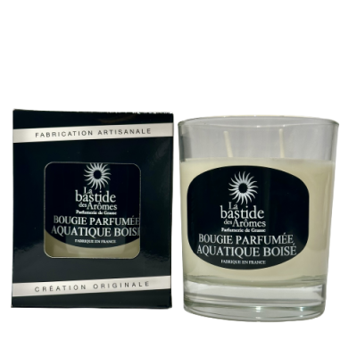 Bougie parfumée Aquatique boisé environ 220g