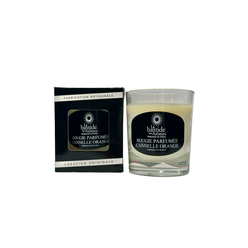 Bougie parfumée Cannelle - Orange environ 220g
