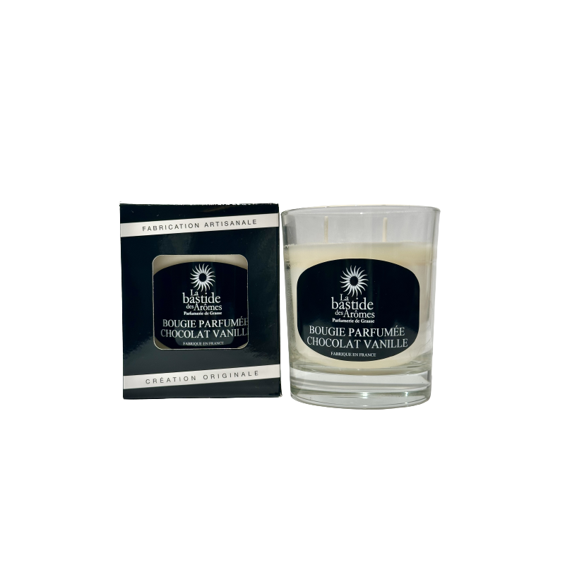 Bougie parfumée Chocolat - Vanille environ 220g