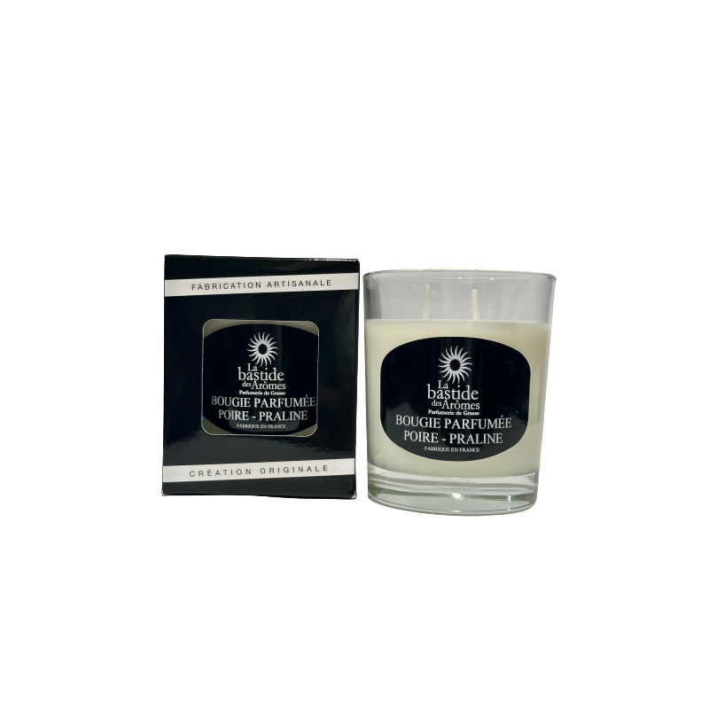 Bougie parfumée Poire - Praline environ 220g