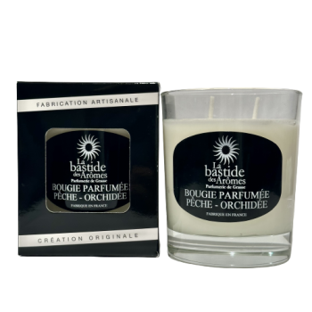 Bougie parfumée Pêche - Orchidée environ 220g
